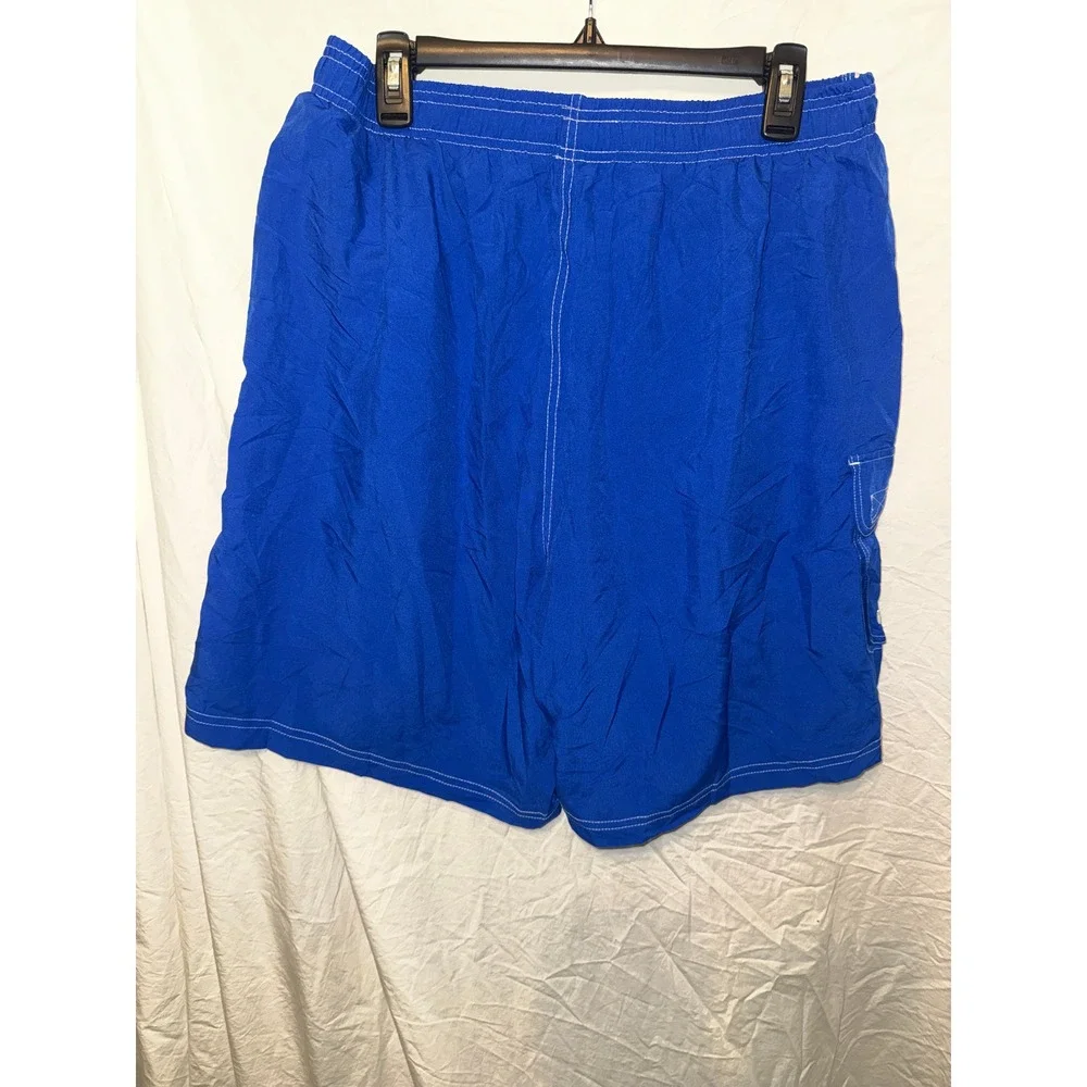 Rise Aquatics Lifeguard Swim Trunks Mens XXXL Blue Cargo Pocket Board Shorts 3XL